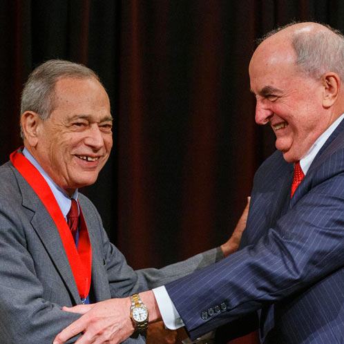 Alvin Rosenfeld and President McRobbie