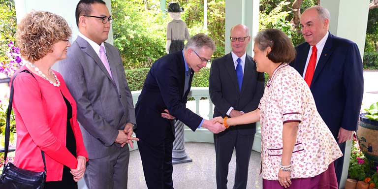 An IU delegation meets with Princess Maha Chakri Sirindhorn of Thailand