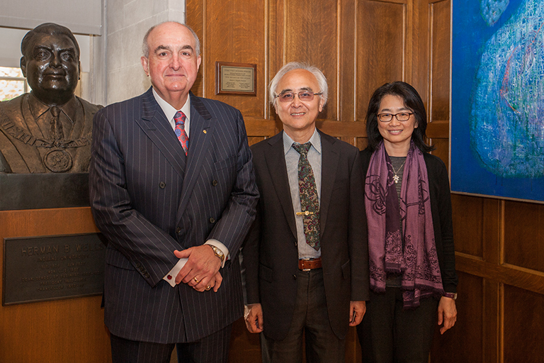 IU President Michael A. McRobbie, Taipei National University President Chyi-Wen Yang and his wife...